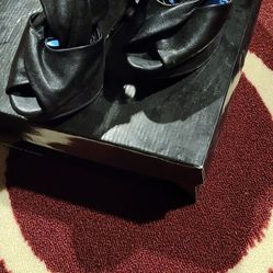 Black Wedge Heels 