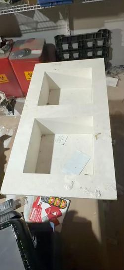 Double Square Vessel Sink Box Vanity Top – Custom Woodworking Project