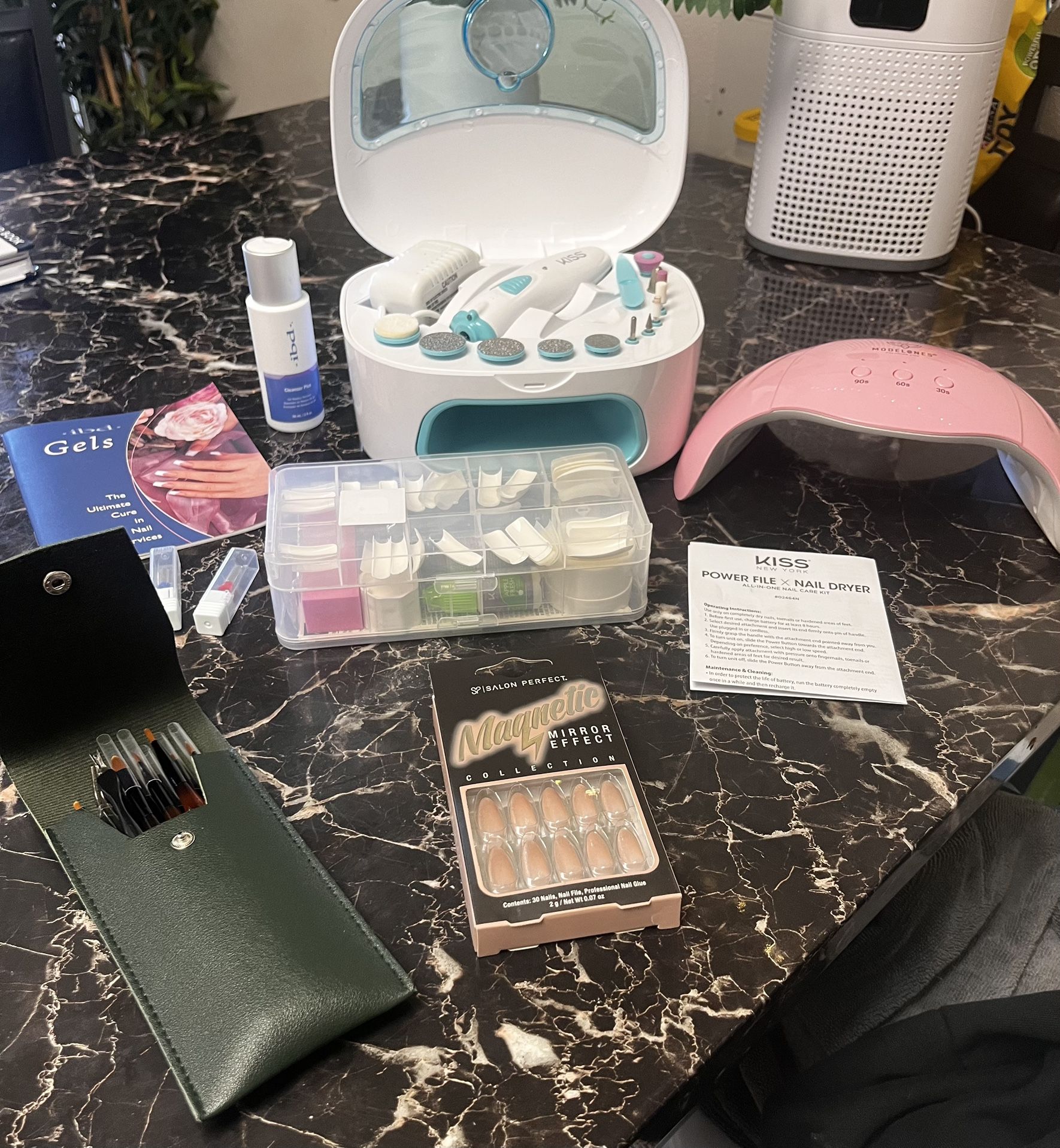 Nice Nail File Set with Dryer & Nail Curer.  Nail Utensils and Nail Kit