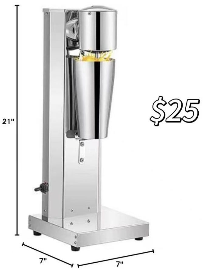 😀 VEVOR Stainless Steel Electric Milkshake Maker, 180W Machine with 800ml Cup, Silver, 2 Speed Adjustable