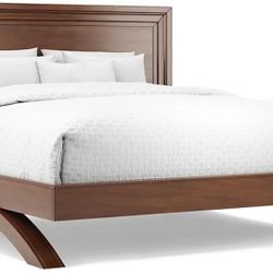 Huntington furniture king size dark wood sleigh bed frame L80”*W76”(address in description)  👇delivery 🚚 available within 15 miles for extra $55 del