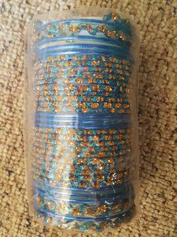 Blue and Gold Bangles