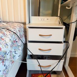 Bed side table white