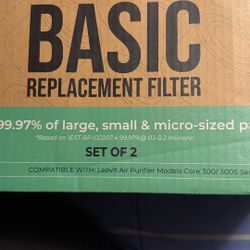2 Pack  Replacement Air Purifier Filters  For Leovit Air Purifier 
