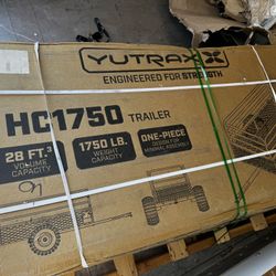 YUTRAX® HC1750 Trailer, Heavy-Duty Trailer, 1750 lb. Load Capacity, Heavy-Duty Steel Construction, Haul 28 Cub Feet, Minimal Assembly, Large Flotation
