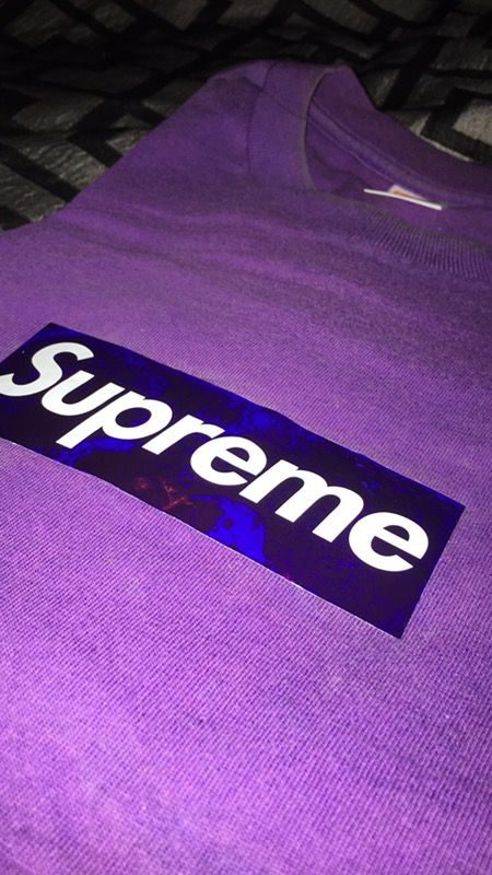 Supreme Supreme Purple on Red box logo tee