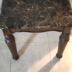 Faux Granit End Table