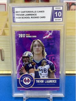 2017 Trevor Lawrence Carterville High School Limited Edition Rookie Gem SGS 10