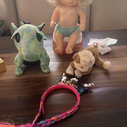 Baby Alive, Dog For Real, Ty Dino And Tiara