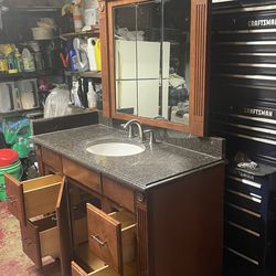 Mirror And Bathroom Set