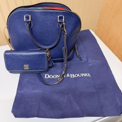 Dooney & Bourke Saffiano Zip Zip Satchel W/Wallet