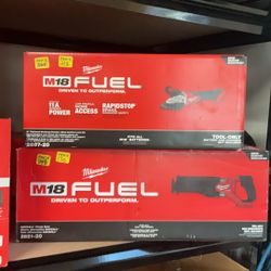 Milwaukee M18 Fuel  For Sale (Sawzall,5 In Flat Head Grinder)