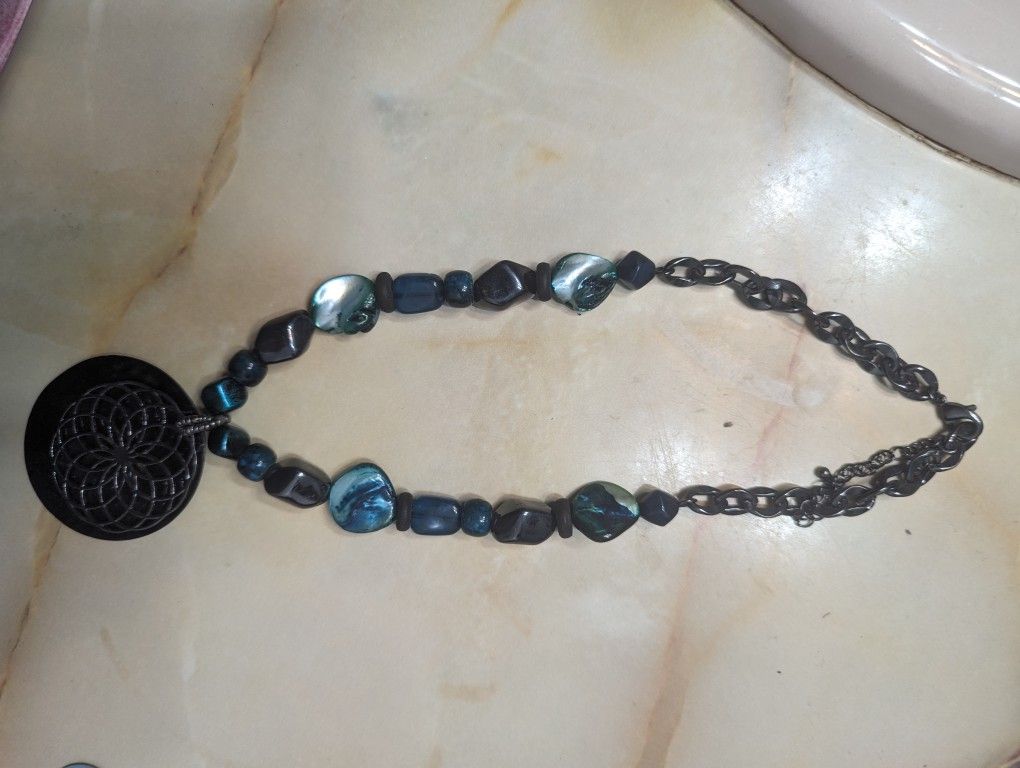 Blue Beaded Necklace