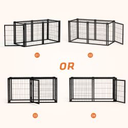 Dog Crate 47.2 Dog Kennel for Small Medium Dogs, Puppy Dog Playpen with Top, Pet Cage, Indoor, Black.47.2L x 22W x 24H.