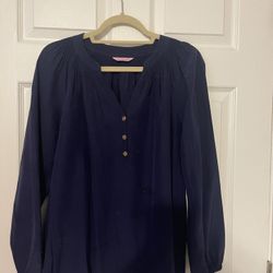 Lilly Pulitzer 100% Silk Top Size M 