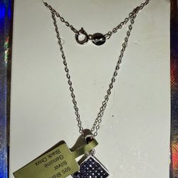GORGEOUS Brand New Sterling 1.5 TCW Natural Onyx Necklace! 22” 