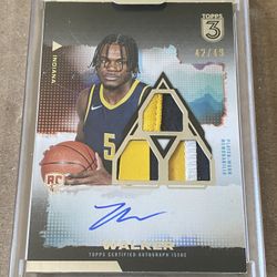 Jarace Walker Rookie Card Topps 3