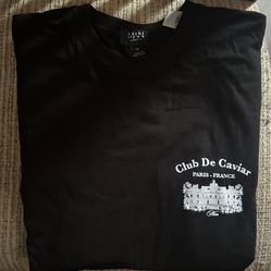 A Black Oversized Club De Caviar T Shirt 