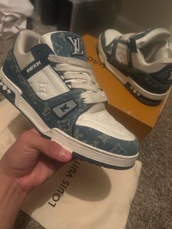 Blue lv shoes