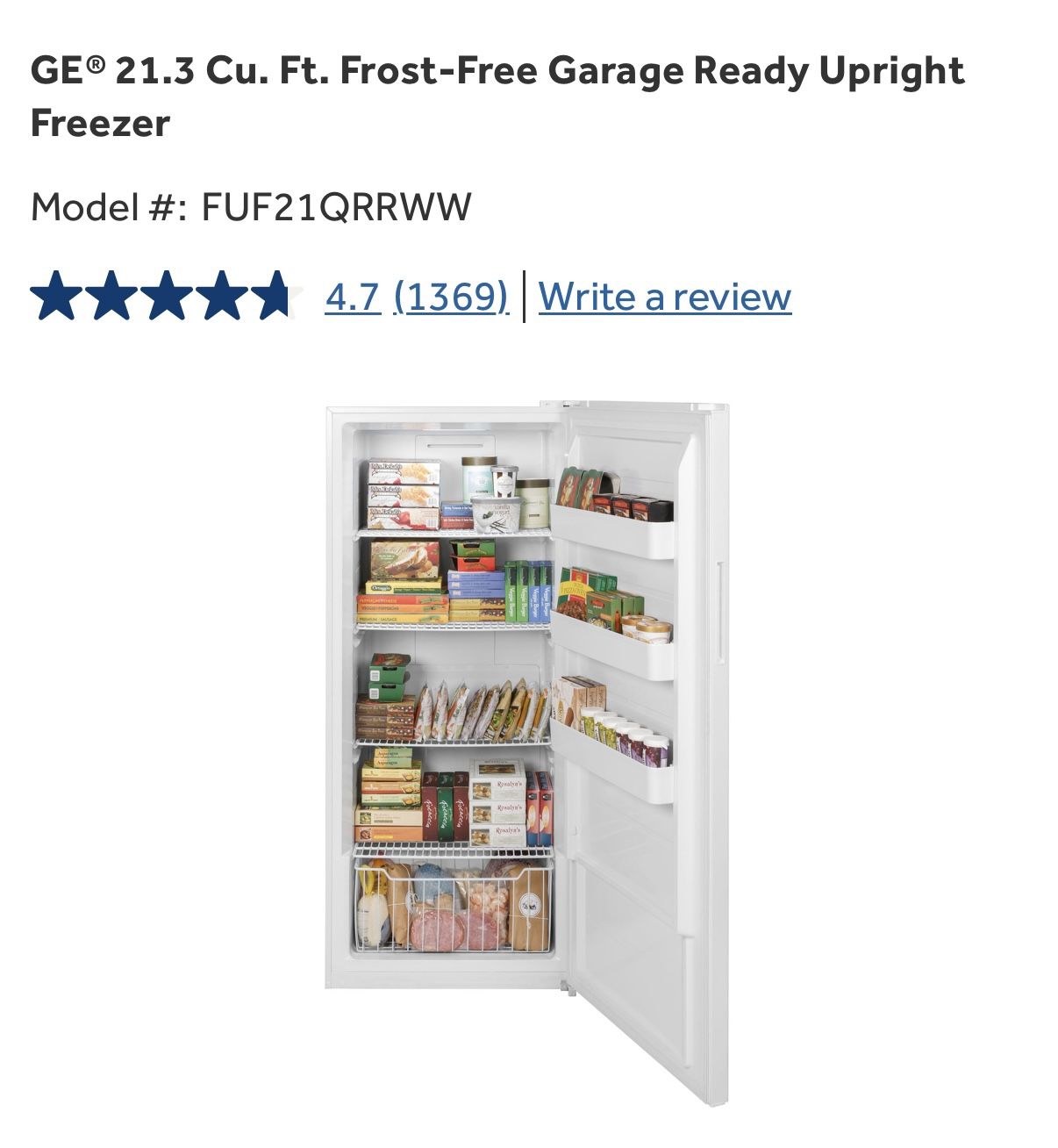 Large Upright Freezer