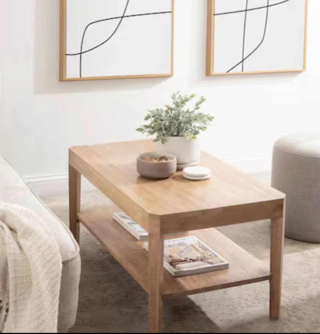 36 in. Natural Rectangle Wood Coffee Table for Sale in Alexandria, VA ...