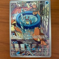 Pokemon Stellar Crown Top Chase Card  SQUIRTLE IR