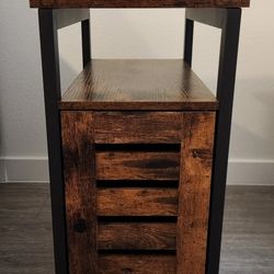 Rustic Side Table / Nightstand (with Cabinet Door)