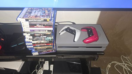 PS5 Slim Model Console Bundle with 2 Controllers and Games