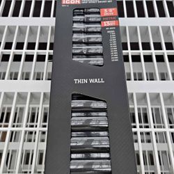 Icon Professional Deep Impact Socket Set 3/8 Drive