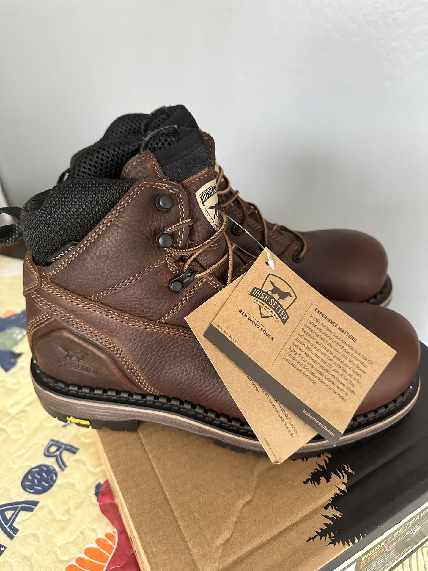 Brand New Red Wing Iris Setter Work Boots For Men. Sizes 8.5, 9, 9.5 10 And 10.5. Steel Toe