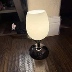 Small Touch Control Lamp With Glass Shade