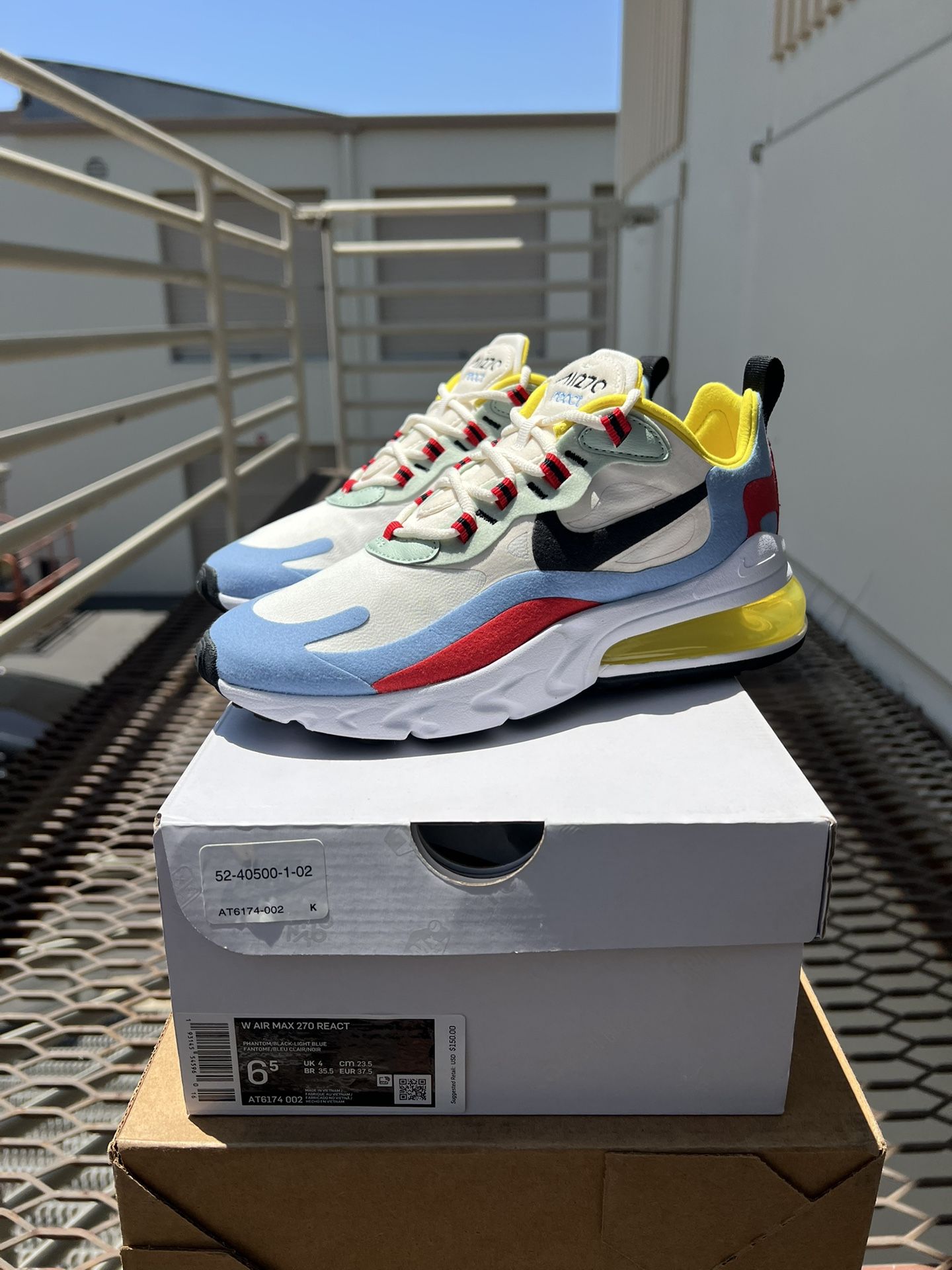 WMNS Air Max 270 React “Bauhaus” (Size: