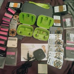 Phonak Audeo Paradise LOT P90-RT Rechargeable, Bluetooth Hearing Aides Pair Set, Case,  TV connector, batteries, chargers cables P90 
