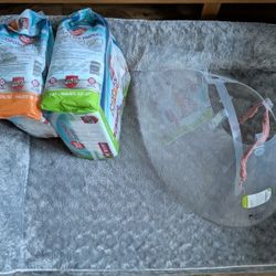 Dog Cone And Disposable Diapers