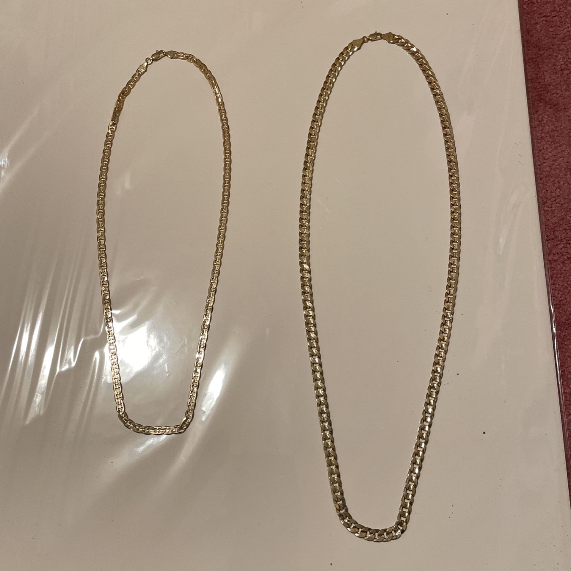 14k Gold Plated Chains Great Condition