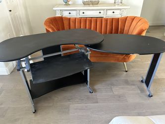 Black Small L shaped desk