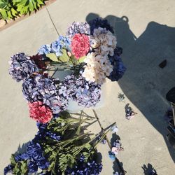 Plastic Flowers Each $1