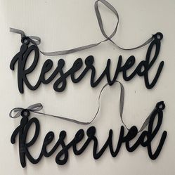 Wooden Reserved Signs