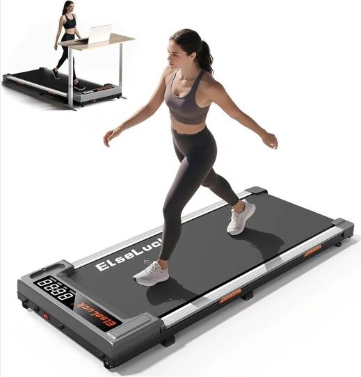Walking Pad Treadmill, Under Desk Treadmill for Home and Office with Remote Control, Portable 2.5 HP Walking Jogging Running Machine in LED Display