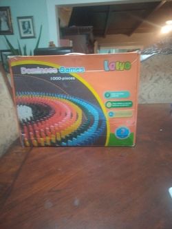 Lewo  1000 PCS Domino's Set For Kids Wooden Building  Blocks Bulk  Domino's Raci