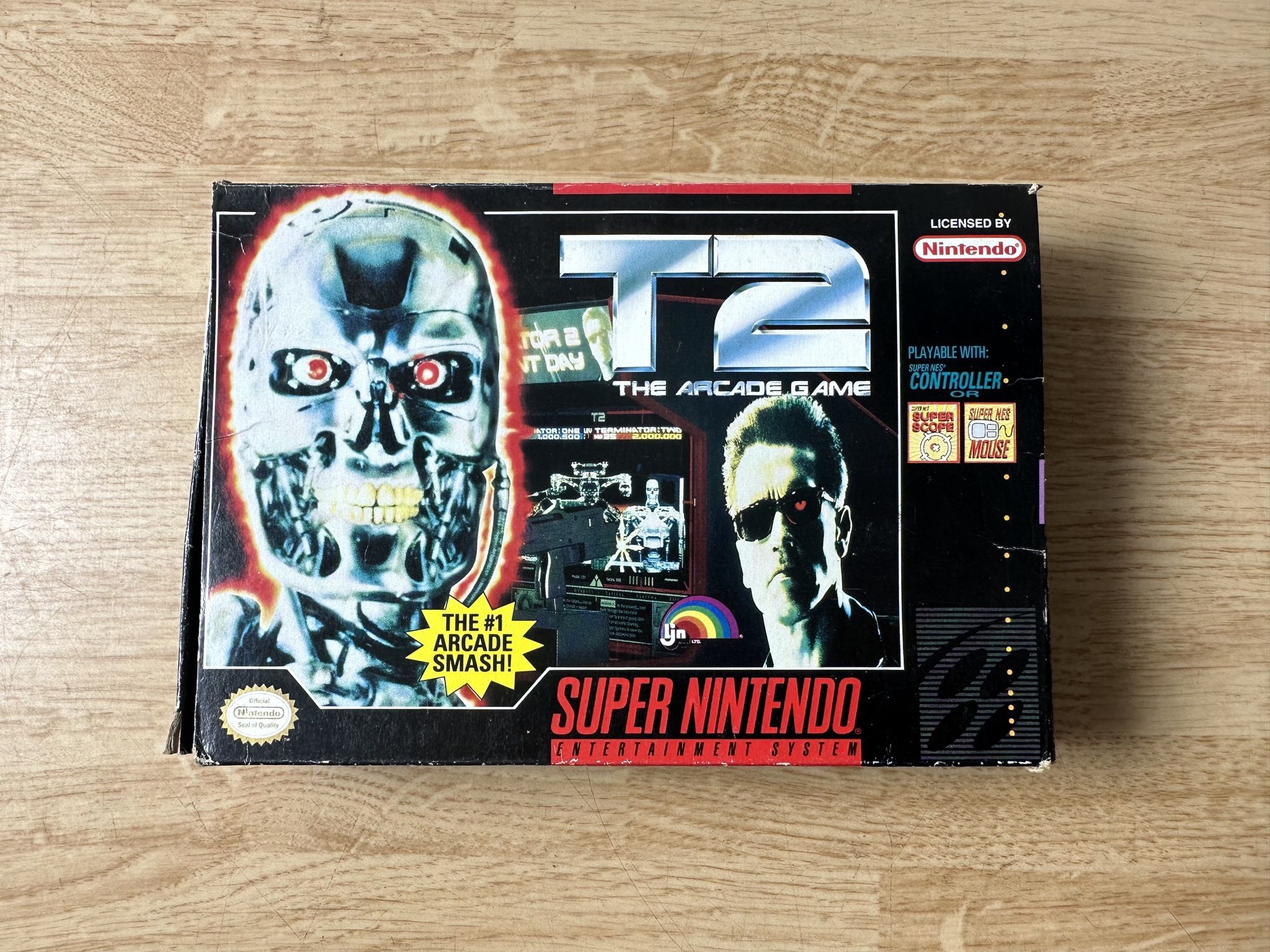 SUPER NINTENDO - SNES - T2 THE ARCADE GAME BOX ONLY - TERMINATOR 2