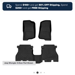 Weather Tech Front And Back Floor Liner And Trunk Liner For Jeep Jl 