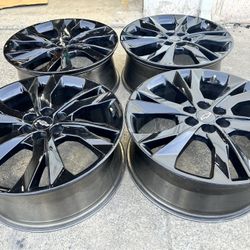 (4) OEM GM Blazer RS 2022 21"x8.5" Wheels Rims Gloss Black 84534723 Fits Traverse  Acadia 