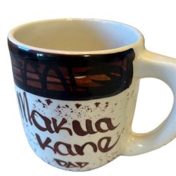 Personalized 'Makua Kane' Dad Mug Vintage Aloha Liked by 1 Kilns Hawaii "Makua Kane-Dad" Hand Painted Coffee Mug, Tiki Bar