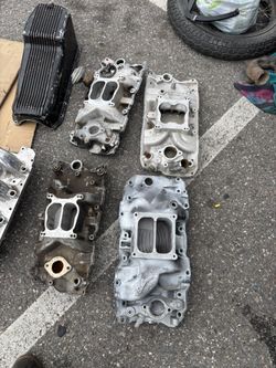 Small box Chevy big box Chevy Edelbrock intake manifold