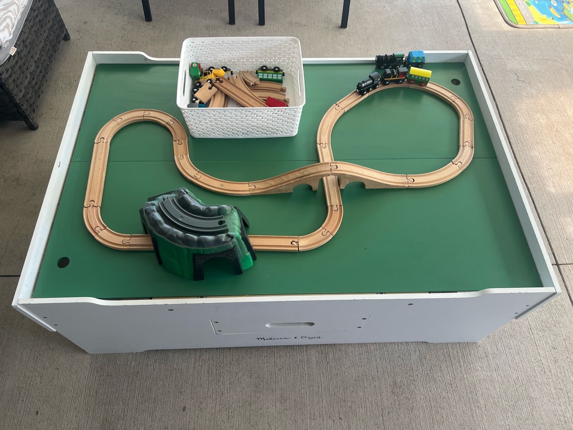 Melissa and Doug train table. Excellent use condition. No trains include included.
