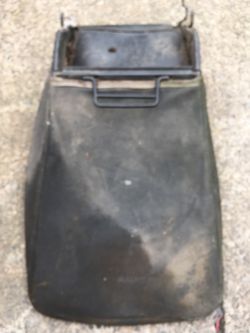 Mower bag. 12” across for mounting ears/hooks.