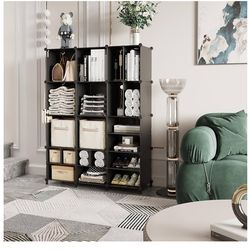 AWTATOS Cube Storage Closet Organizer Storage 12 Cube Shelves