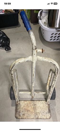 Steel 2-Wheel Hand Truck Dolly with Blue Grip Handle