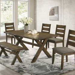 New Dining Set With Six Chairs Or With Four Chairs And A Bench